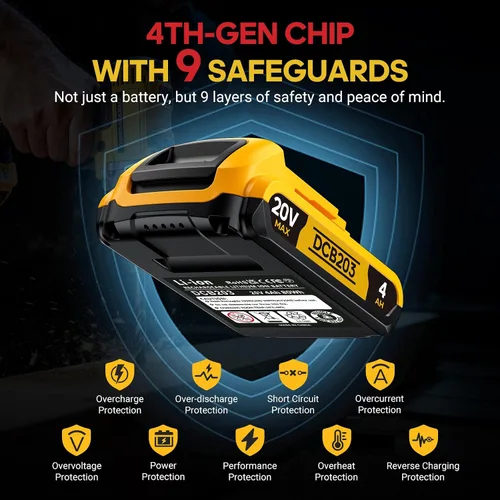 Vista 5 de Reemplazo 4Ah compatible con batería Dewalt 20V MAX con alta capacidad