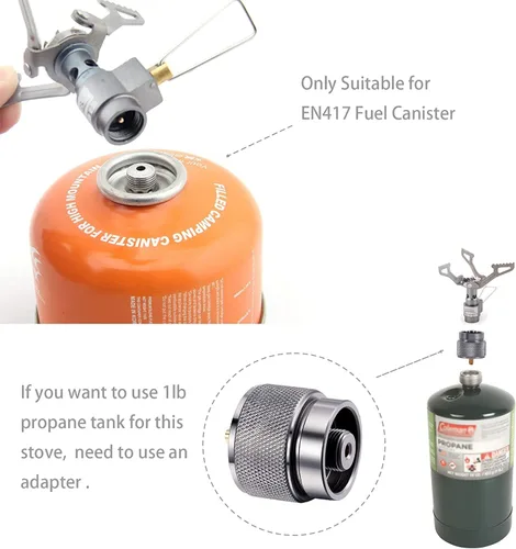 Vista 4 de BRS Stove BRS 3000T Estufa de Titanio Ultraligera para Mochileros Estufa Portátil de Propano para Camping Estufa de Gas Quemador de Gas Estufa