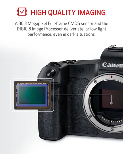 Vista 5 de Canon - Cámara digital EOS R sin espejo (solo cuerpo) Cámara para vlogging y creador de contenido, 4K UHD, AF/AE digital de lente única no refleja