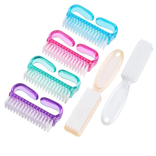 Vista 11 de Cepillo de uñas con agarre de mango, cepillos de limpieza de manos para limpiar los dedos de los pies y las uñas, kit de herramientas de limpieza