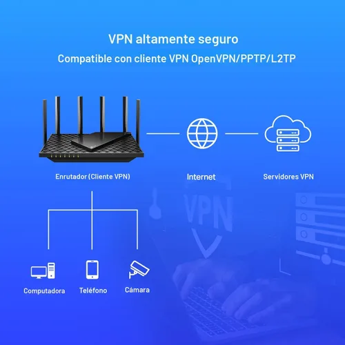 Vista 5 de TP-Link AX5400 WiFi 6 Router (Archer AX73) - Router de Internet inalámbrico Gigabit de doble banda para transmisión, cobertura de largo alcance