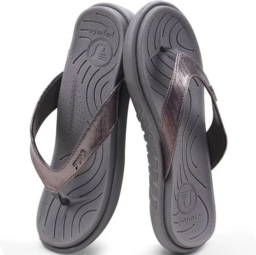 Vista 6 de jiajiale - Sandalias ortopédicas de moda para mujer, ligeras, cómodas, gruesas, acolchadas, tipo pata de gallo, con soporte de arco para fascitis