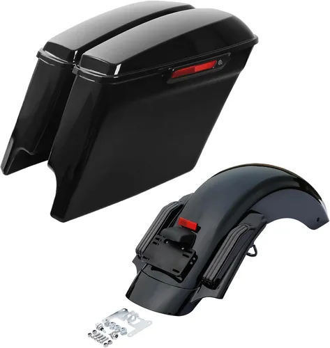 Vista 13 de TCMT Alforjas duras y forros para alfombra + luz LED para guardabarros traseros para Harley 2014-2024 Touring Road King Road Glide Street Glide