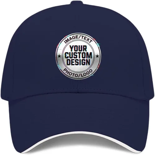 Vista 8 de Sombrero personalizado a granel Agregue su propio diseño aquí Sombreros personalizados Gorra de béisbol personalizada Hombres y mujeres