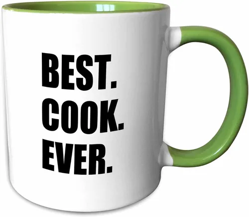 Vista 11 de 3dRose mug_179769_4 Best Cook Ever - Regalos de texto para los mejores chefs y fanáticos de la cocina del mundo, taza negra de dos tonos, 11 onzas