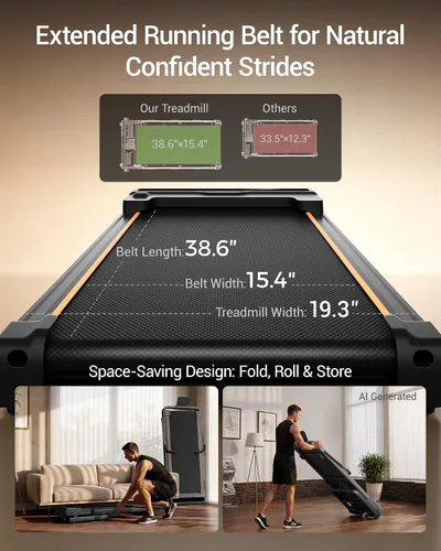 Vista 8 de LONTEK Walking Pad Treadmill with 40% Incline & Elevated Dual Handle Bar