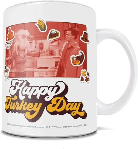 Vista 123 de Trend Setters Friends the Television Show – 25 años – Mercancía oficial – Taza de café o té de cerámica blanca de 11 onzas – perfecta para regalar
