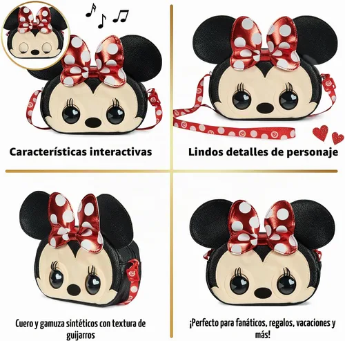 Vista 7 de Purse Pets, Disney Minnie Mouse Officially Licensed Interactive Pet Toy & Kids Purse