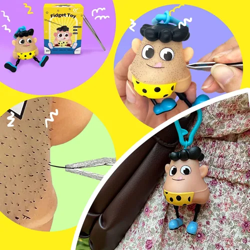 Vista 3 de Angel's Wonderland Juguete para ansiedad de tricotilomanía de alta calidad, juguete para tirar del cabello, para niños, mujeres u hombres, divertido
