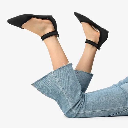 Vista 8 de Dream Pairs - Zapatos de plataforma baja con correa en el tobillo para mujer