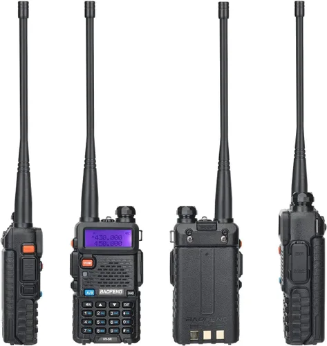 Vista 3 de Baofeng UV-5R Radio de Radio Ham Portátil UV5R de Largo Alcance de Banda Dual Recargable de Alta Potencia Radio Bidireccional Walkie Talkies