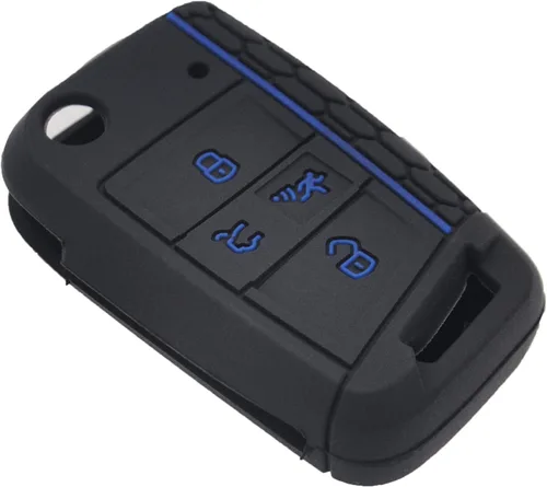 Vista 6 de LemSa Paquete de 2 fundas de silicona suave para llavero VW Volkswagen Golf Alltrack Sportwagen GTI Tiguan Atlas POLO Skoda Octavia 2020 2019 2018