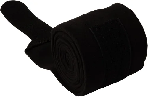 Vista 4 de Huntley Equestrian Envolturas de polo para caballos: vendaje protector de soporte de pierna para entrenamiento, ejercicio, participación - 4 Negro