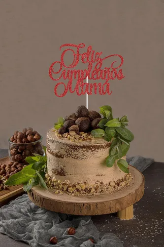 Vista 4 de Decoración para tartas con texto en inglés «Happy Birthday» en español «Mom Happy Birthday», «Best Mom Ever», «Happy Mom», «Happy Mom», «Happy Mom»