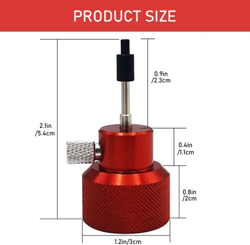 Vista 2 de Adaptador de llenado de propano Válvula de conector de tanque de gas verde con adaptador de gas de puerto de aceite de silicona