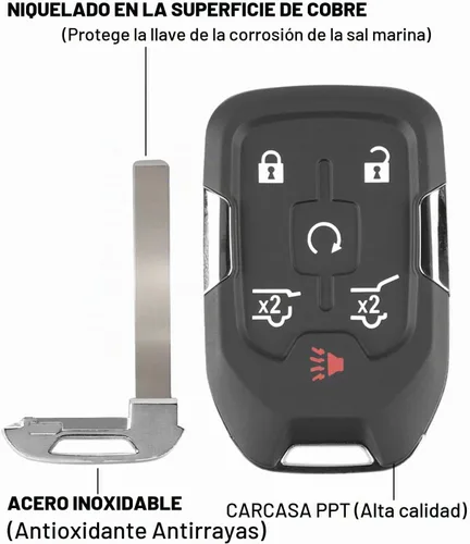 Vista 3 de Reemplazo autoprogramable para llavero inteligente de proximidad para Chevy Suburban Tahoe GMC Yukon 2015, 2016, 2017, 2018, 2019, 2020, Chevy