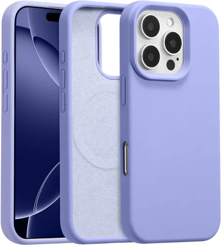 Vista 167 de Funda magnética de silicona para iPhone 13 Pro, color blanco antiguo [Compatible con Magsafe] [Forro de microfibra suave antiarañazos], funda