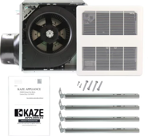Vista 3 de KAZE APPLIANCE SEP120 120 CFM 0.3 Sone Ultra silencioso Ventilador de ventilación de escape de baño de ahorro de energía certificado Energy