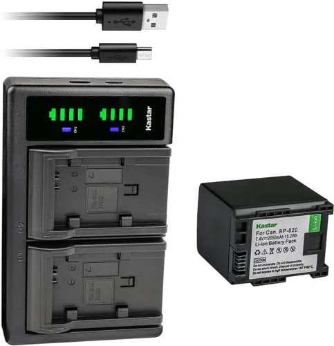 Vista 8 de Kastar BP-820 LTD2 - Cargador de batería USB compatible con Canon XA60, Canon XA65, Canon XA70, Canon XA75, Canon VIXIA HF G70