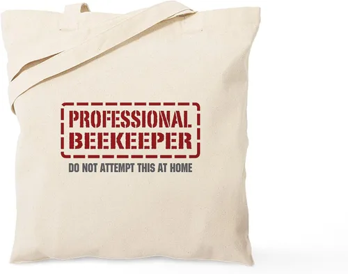 Vista 9 de CafePress Beekeeper Stencil Tote Bag Reusable Natural Beige Canvas Shopping Bag