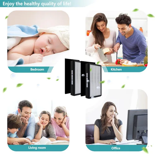 Vista 5 de Filtro HEPA de repuesto tamaño A2, compatible con dispositivos purificadores de aire Filtrete FAP-C02-A2, FAP-C03-A2, FAP-T03-A2, parte #1150101
