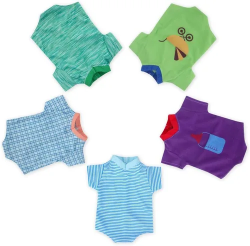Vista 2 de 5 piezas de ropa de muñeca de bebé para muñeca de niño de 14 a 15 pulgadas, accesorios de ropa para muñecas de bebé renacidas vivas