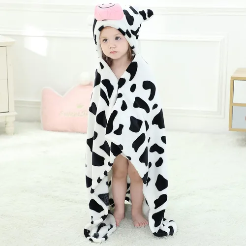 Vista 9 de MICHLEY Manta de bebé con capucha para niños y niñas, con cara de animal para otoño e invierno, de 0 a 3 años