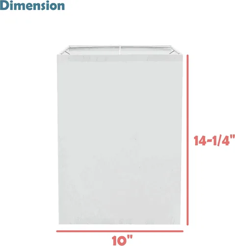 Vista 5 de Aspen Creative 38701, Pantalla de Lámpara Araña Cuadrada Plegable de Diseño Contemporáneo, (10"+10") Superior x (10"+10") Inferior x 14-1/4" de Avena
