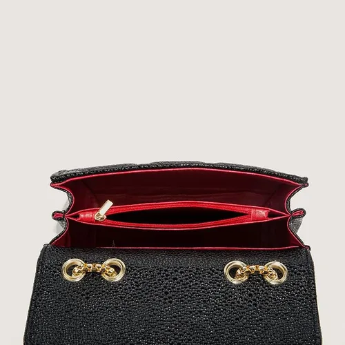 Vista 5 de Bolso cruzado acolchado para mujer, bolso de hombro de piel sintética con solapa, bolso cuadrado pequeño de cadena de moda, bolso de mano de noche