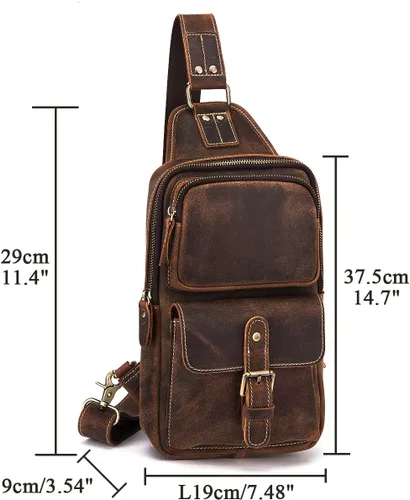 Vista 4 de Le'aokuu Al aire libre Casual Viaje Senderismo Crossbody Pecho Sling Bag Rig Una Correa De Hombro Bolso Mochila 1315