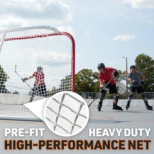 Vista 5 de Franklin Sports NHL Street Hockey Goals - Outdoor Steel Street + Roller Hockey Nets - 72" x 48