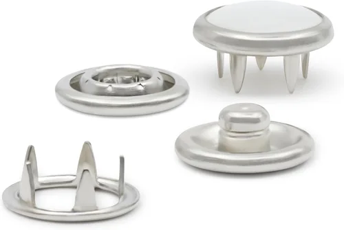 Vista 3 de Dritz 25-R Pearl Snap Fasteners, blanco, tamaño 16 (7/16 pulgadas), 12