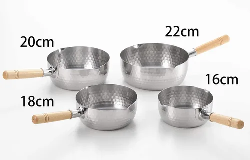 Vista 8 de Olla japonesa Yukihira de acero inoxidable de 7.9 in, 2.2 cuartos de galón, fabricada en Japón, 1 paquete