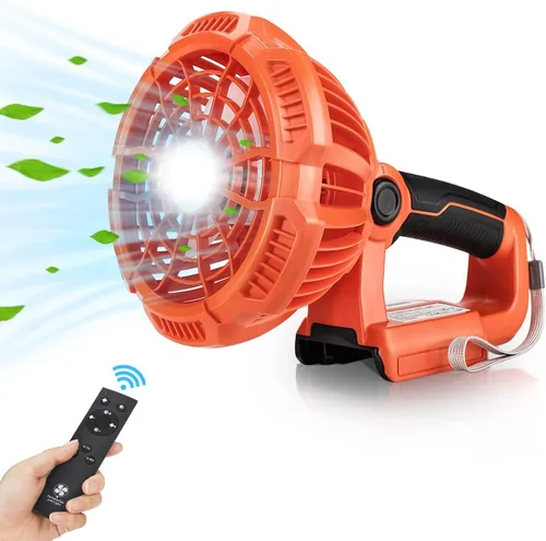 Vista 8 de YEX-BUR Ventilador de techo portátil para batería Black and Decker 20v