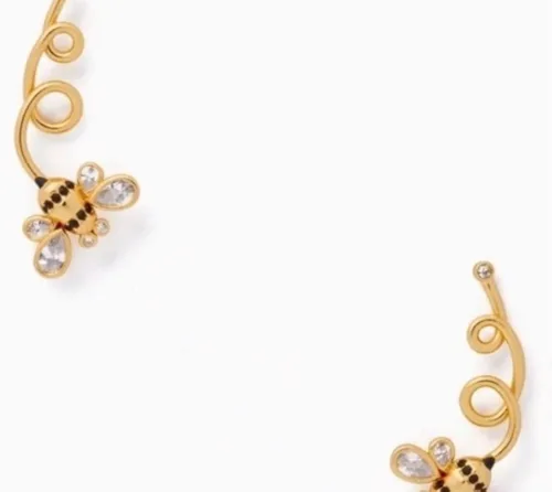 Vista 2 de Kate Spade New York Aretes de abeja perfectos para picnic en tono dorado