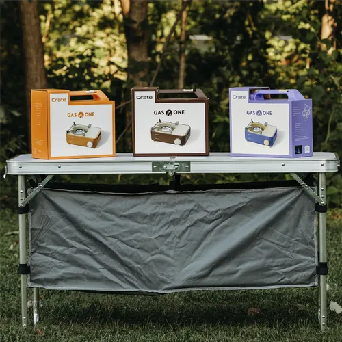 Vista 7 de Estufa de Campamento Portátil de Gas Butano Gas One – Serie Caja - Mini Estufa para Acampar, Senderismo – Estufa de Gas Portátil con Llama Espiral