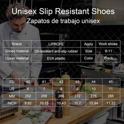 Vista 2 de LIPROFE Zapatos deslizantes para hombre, zuecos