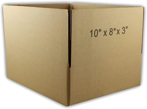 Vista 2 de EcoSwift 25 cajas de embalaje de la cartulina acanalada 10x8x3 que envían por correo los cartones móviles de la caja de envío