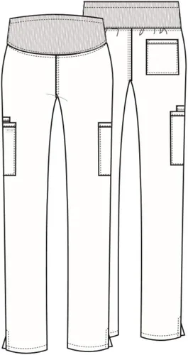 Vista 4 de Cherokee Pantalones de maternidad para mujer, ropa de trabajo profesional suave elástico WW220
