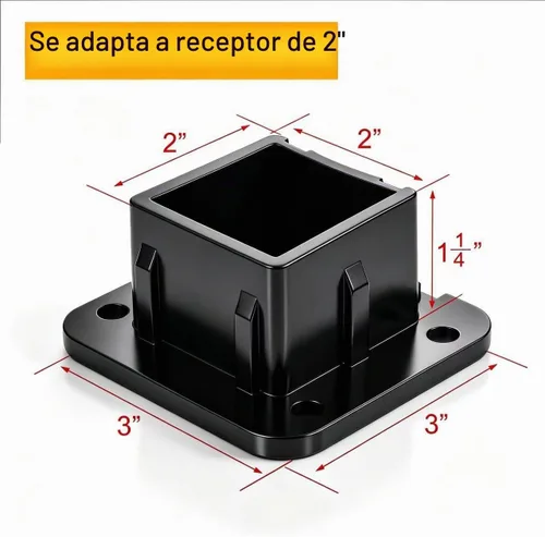 Vista 2 de Cubierta de enganche de remolque de 2 pulgadas, cubierta de enchufe de tubo receptor de remolque para receptor de 2 pulgadas nivel 3 4 5 Ford GMC