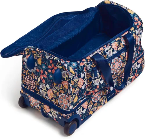 Vista 3 de Vera Bradley Bolsa de lona plegable Ripstop reciclada para mujer, Mandala Encantado Azul
