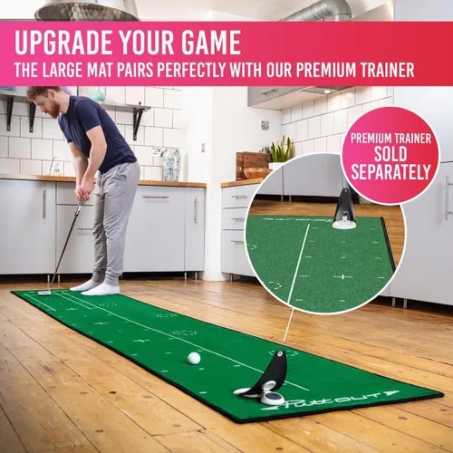 Vista 9 de PuttOut Alfombrilla grande para golf (144.5 x 26.4 in)