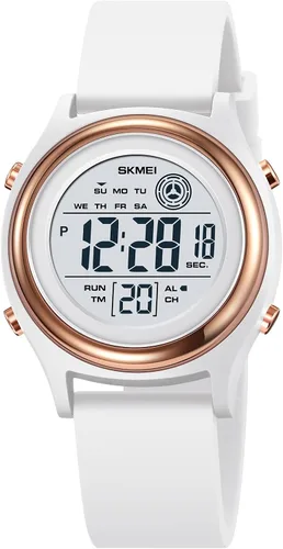 Vista 10 de Gosasa Reloj digital de moda para mujer, reloj multifuncional impermeable deportivo LED para mujer