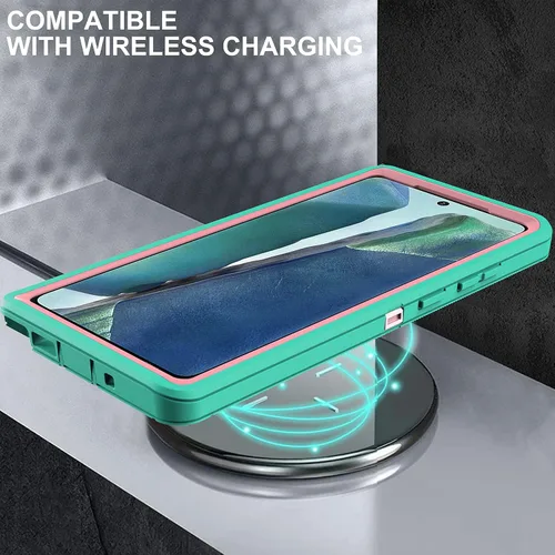 Vista 7 de Funda para Note 20, Galaxy Note 20 con protector de pantalla de TPU flexible autorreparable [2 unidades], funda 3 en 1 de cuerpo completo a prueba