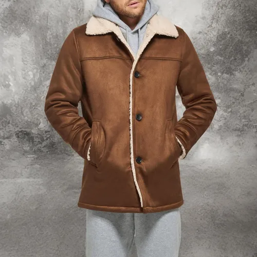 Vista 6 de Calvin Klein Chaqueta de piel de oveja sintética para hombre