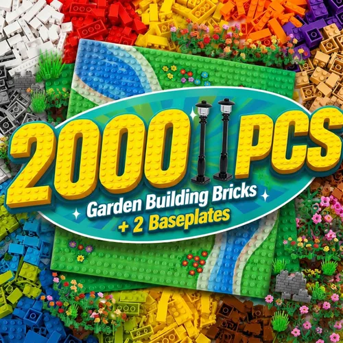 Vista 11 de Juego de 1600 piezas de ladrillos de construcción con 32 ruedas de bloques de construcción, juego clásico de bloques a granel, juguete creativo DIY
