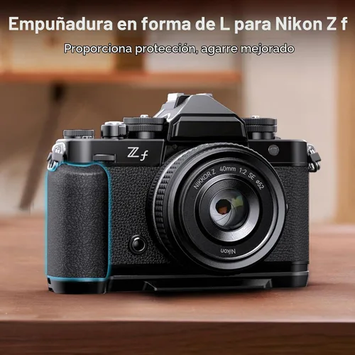 Vista 2 de SmallRig Z f Empuñadura en forma de L para Nikon con agarre ergonómico de silicona, placa de liberación rápida integrada para Arca para encender