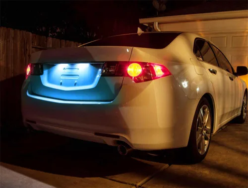 Vista 5 de iJDMTOY Kit de Luces LED Súper Brillantes Azul Hielo Aqua Completo para Placa de Matrícula Compatible con Acura MDX RL TL TSX ILX Honda Civic Accord