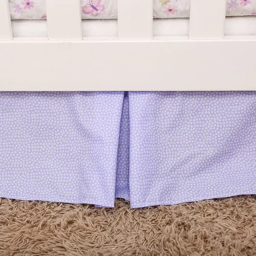 Vista 7 de Juego de ropa de cama para cuna de bebé, diseño de mariposa, diseño de mariposa, 6 piezas, color rosa