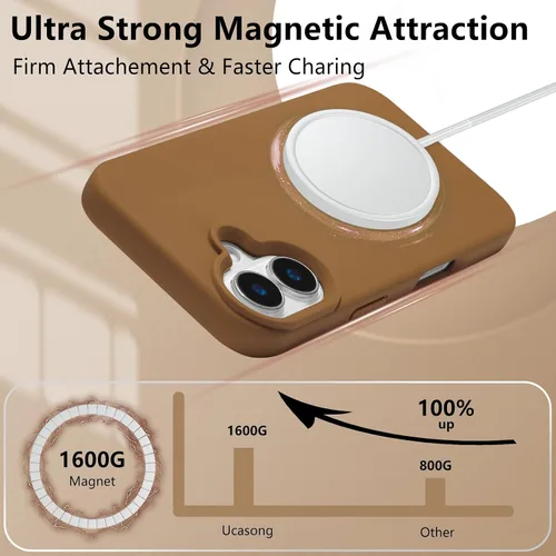 Vista 619 de Funda magnética de silicona para iPhone 13 Pro, color blanco antiguo [Compatible con Magsafe] [Forro de microfibra suave antiarañazos], funda
